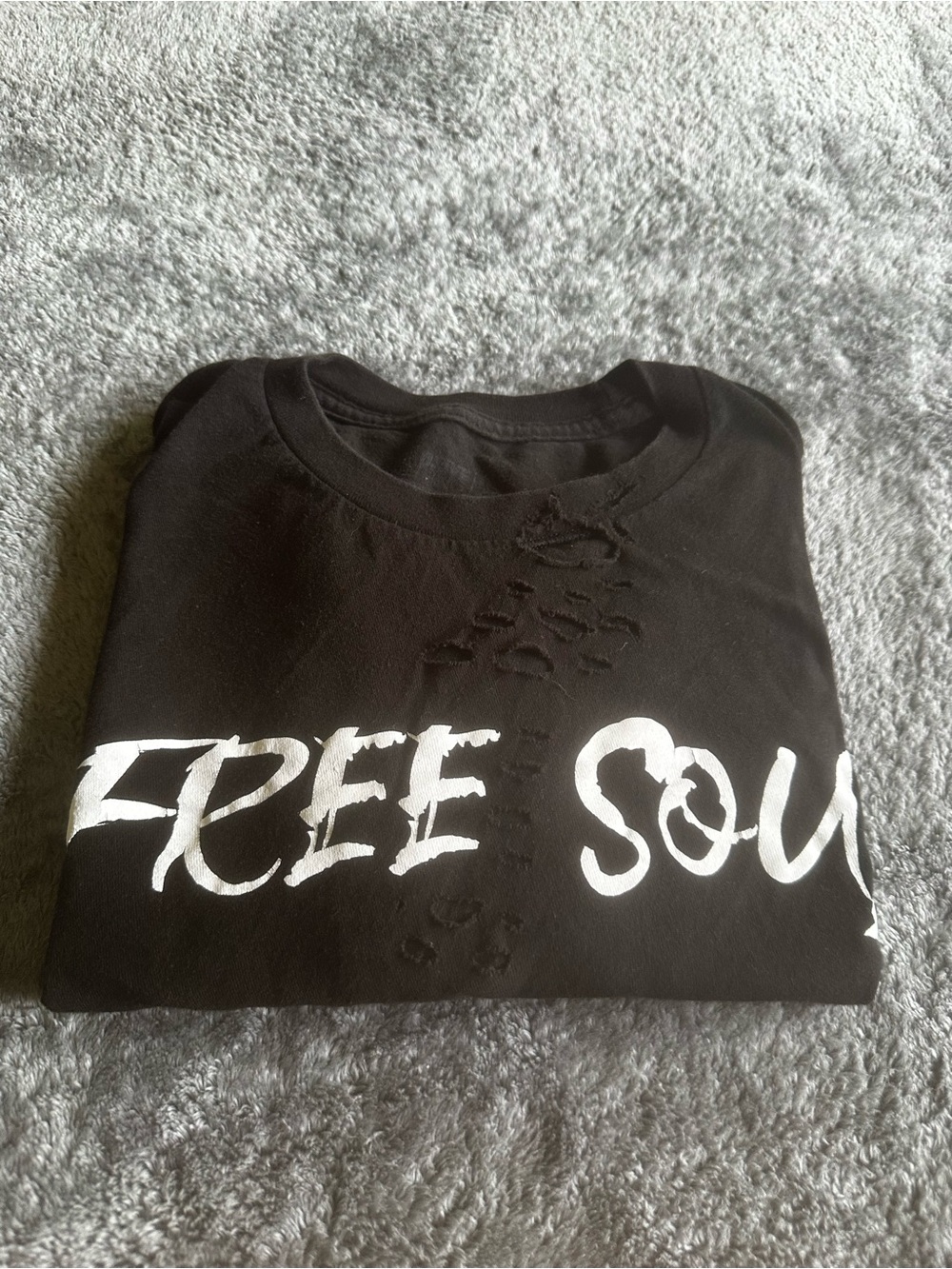 Women's Black 'Free Soul' Graphic Crop Top